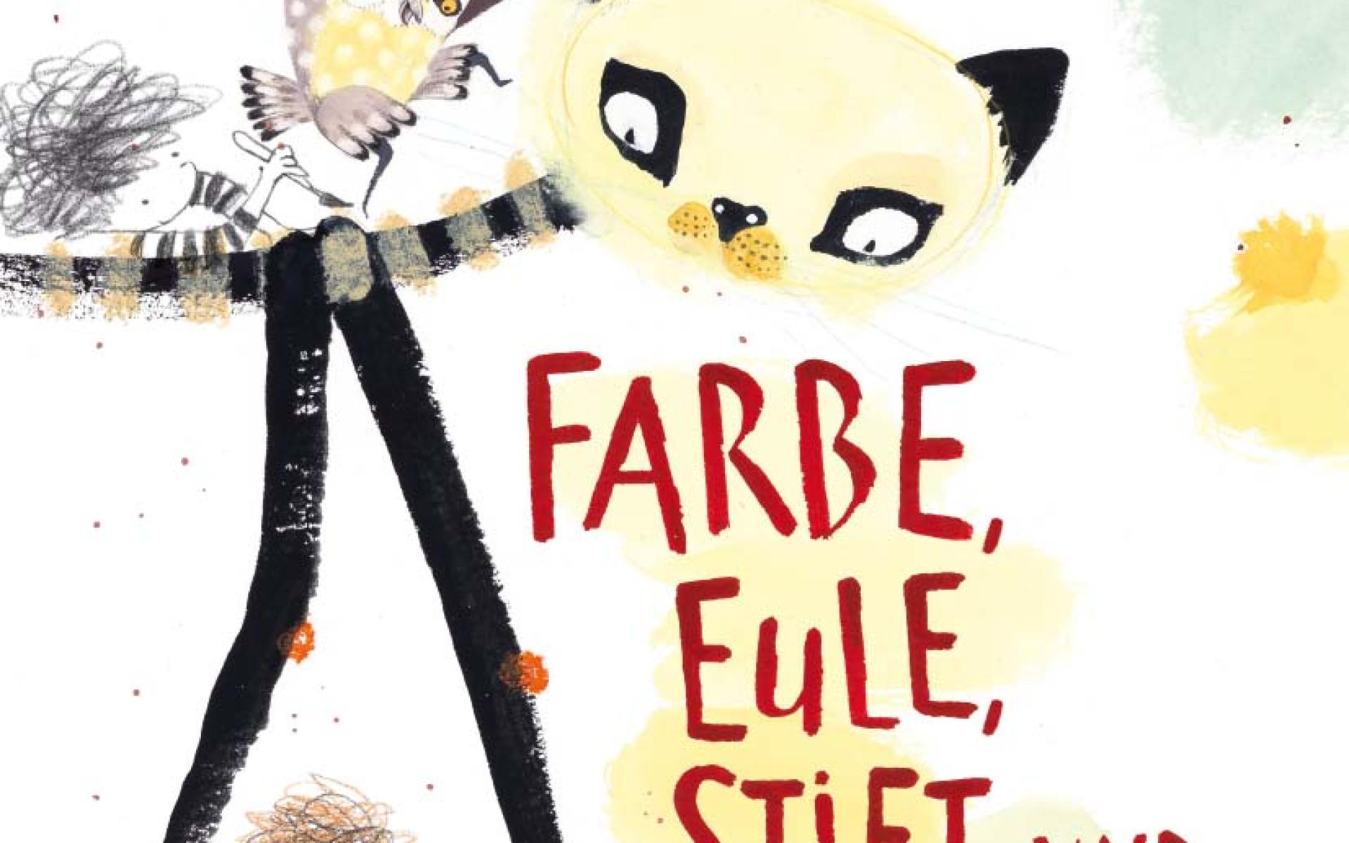 Cover Farbe Eule Stift und Katze